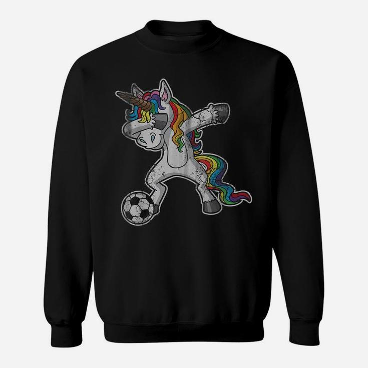 Dabbing Unicorn T Shirt Girls Soccer Gifts Kids Women Sweatshirt