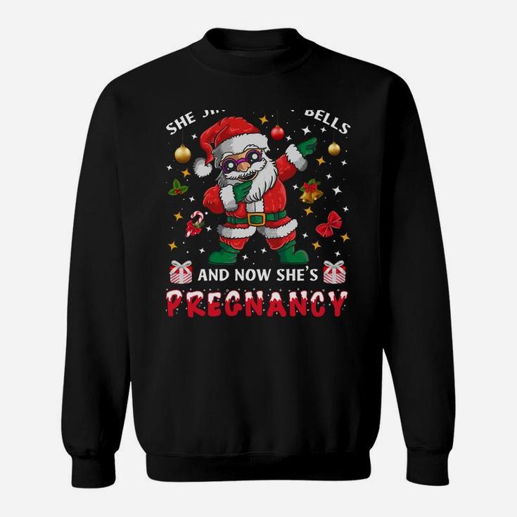 Dad Santa Christmas Pregnancy Announcement Papa Christmas Sweatshirt Sweatshirt