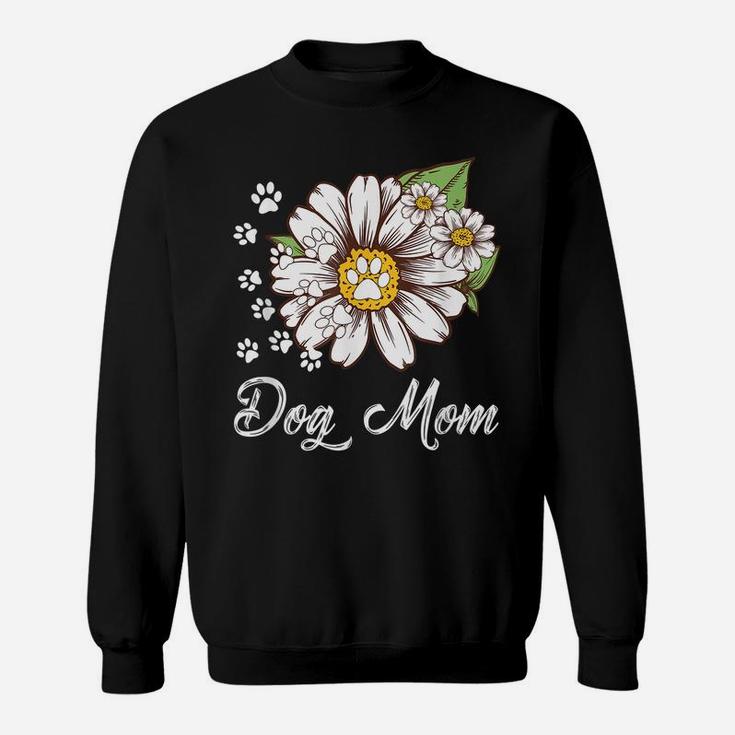 Daisy Flower Dog Mom Paw Footprint Funny Gift For Men Women Sweatshirt