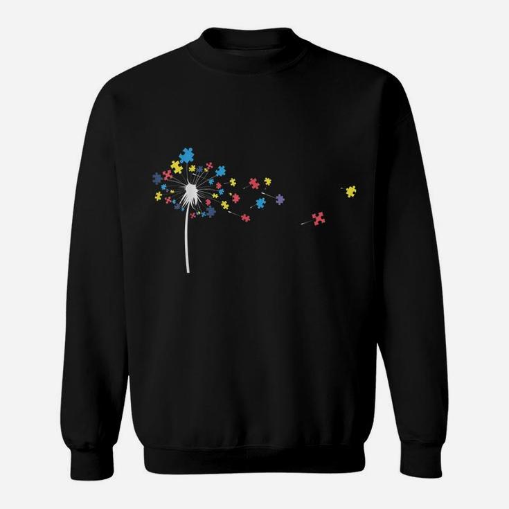 Dandelion Flower Puzzle Pieces Autism Awareness Shirts Gifts Sweatshirt