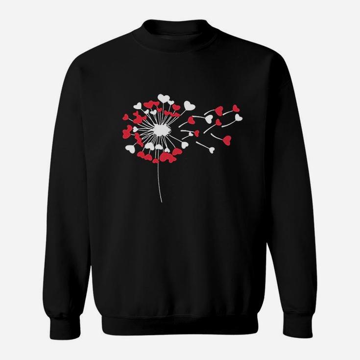 Dandelion Plus Women Valentines Day Heart Sweatshirt
