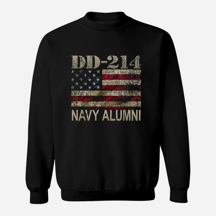 Dd214 Us Navy Alumni Vintage American Flag Sweatshirt