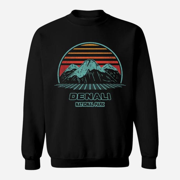 Denali National Park Retro Hiking Vintage 80S Style Sweatshirt