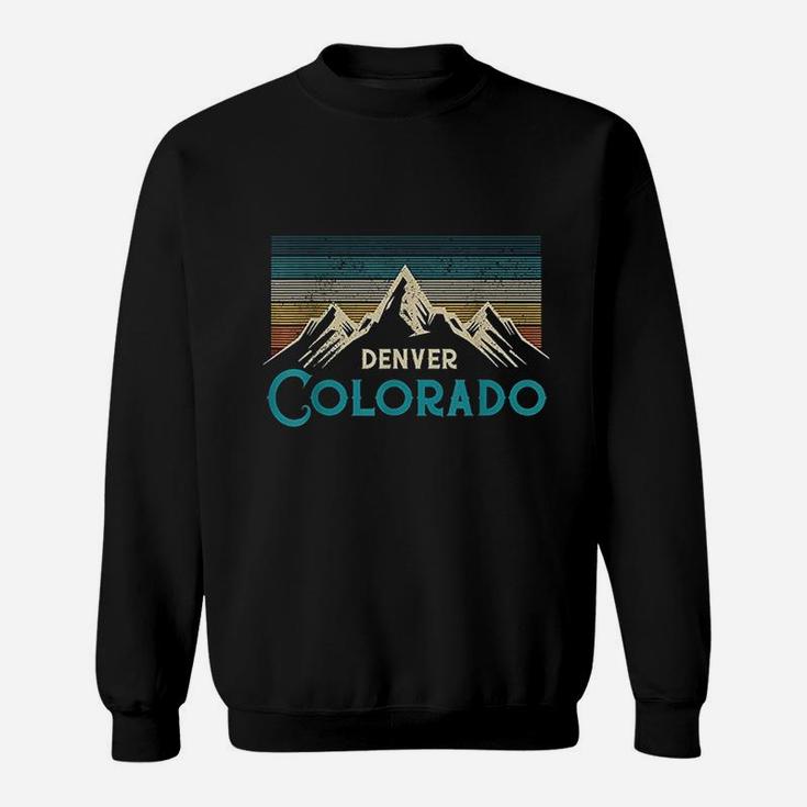Denver Colorado Vintage Mountains Hiking Souvenir Gift Sweatshirt