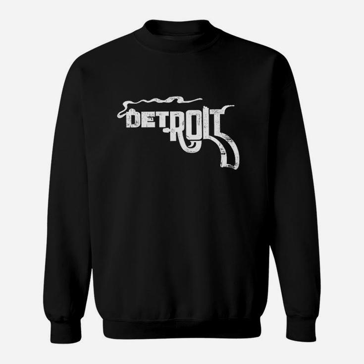 Detroit Smoking Distressed Vintage Style Sweatshirt