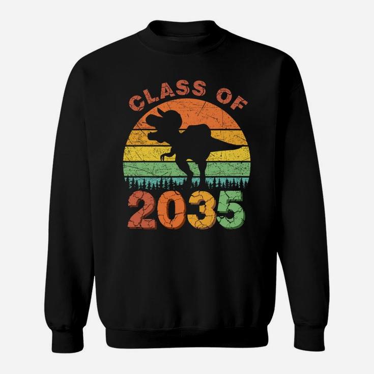 Dinosaur Class Of 2035 Grow With Me First Day Kindergarten Sweatshirt Sweatshirt