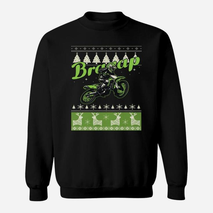 Dirt-Bike Motocross Ugly Christmas Sweatshirt Xmas Costume Sweatshirt