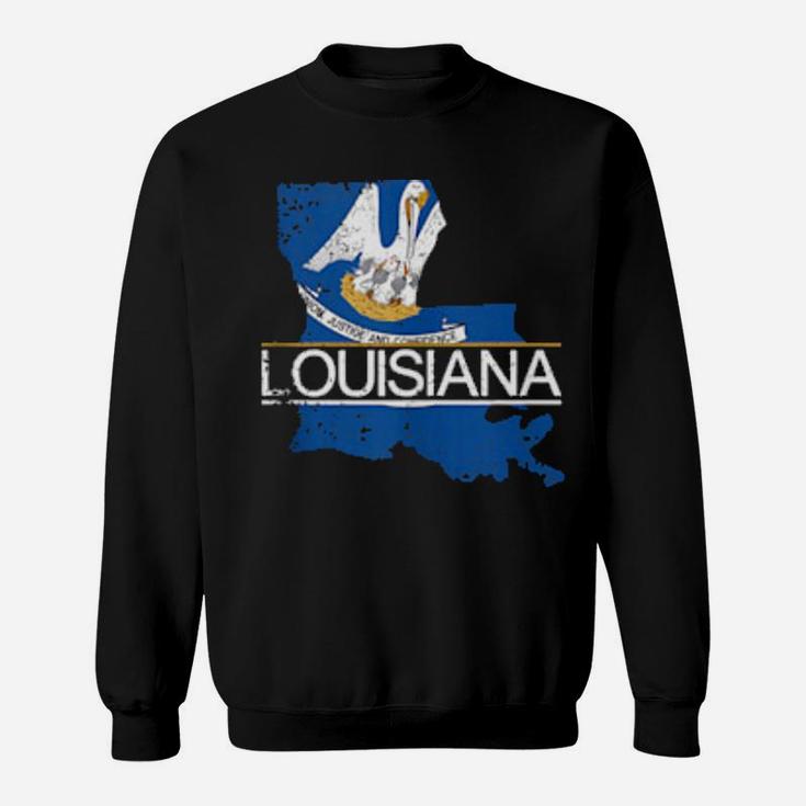 Distressed Louisiana Sweatshirt