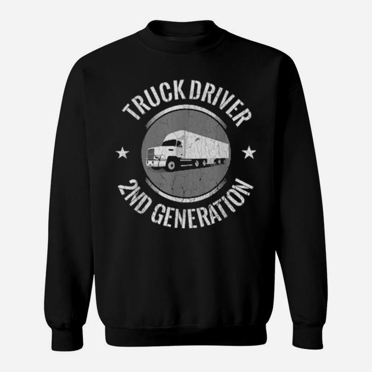 Distressed Trucker Design 18 Wheeler Truck Driver Sweatshirt