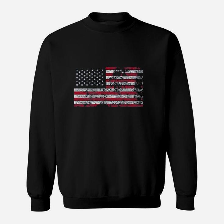 Distressed United States Flag Modern Fit Sweatshirt