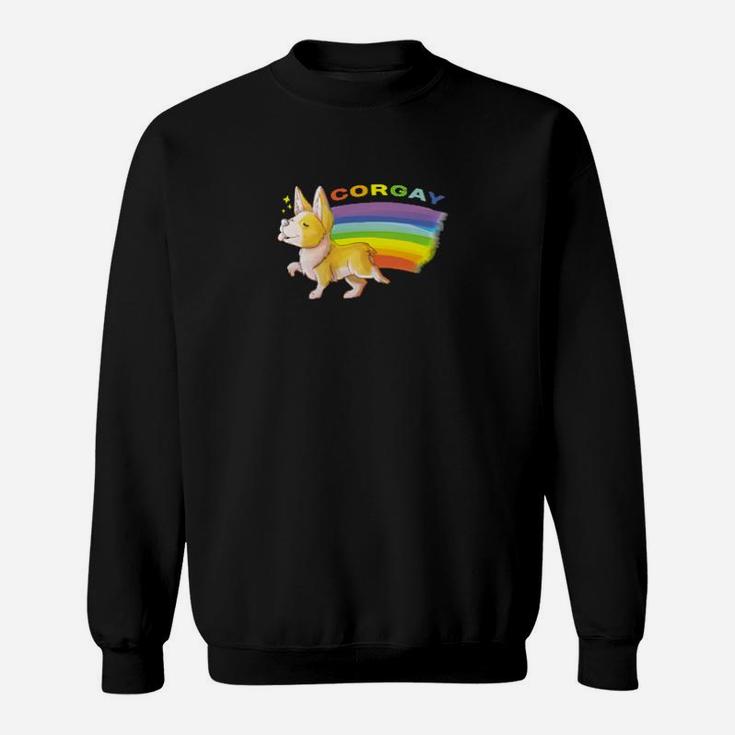 Dog Corgay Funny Gay Pride Corgi Lgbtq Rainbow Dog Lover Sweatshirt