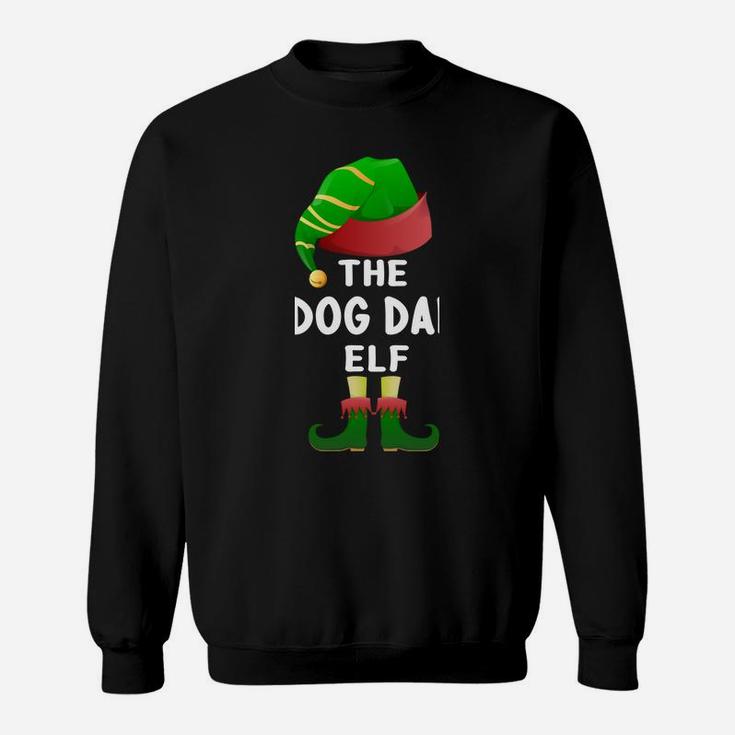 Dog Dad Elf Christmas Family Matching Pajamas Xmas Elf Group Sweatshirt