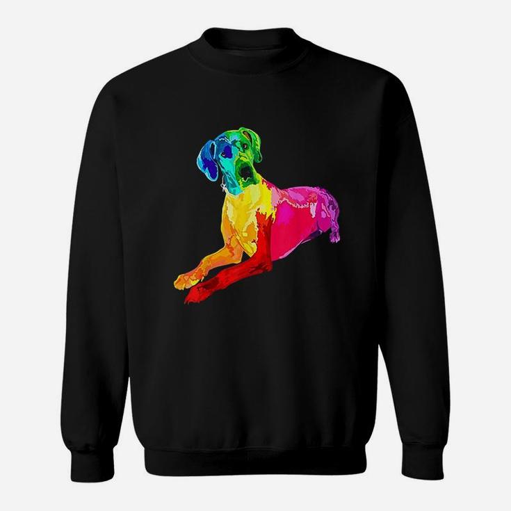 Dog Lover Gifts Great Dane For Women Colorful Great Dane Men Sweatshirt
