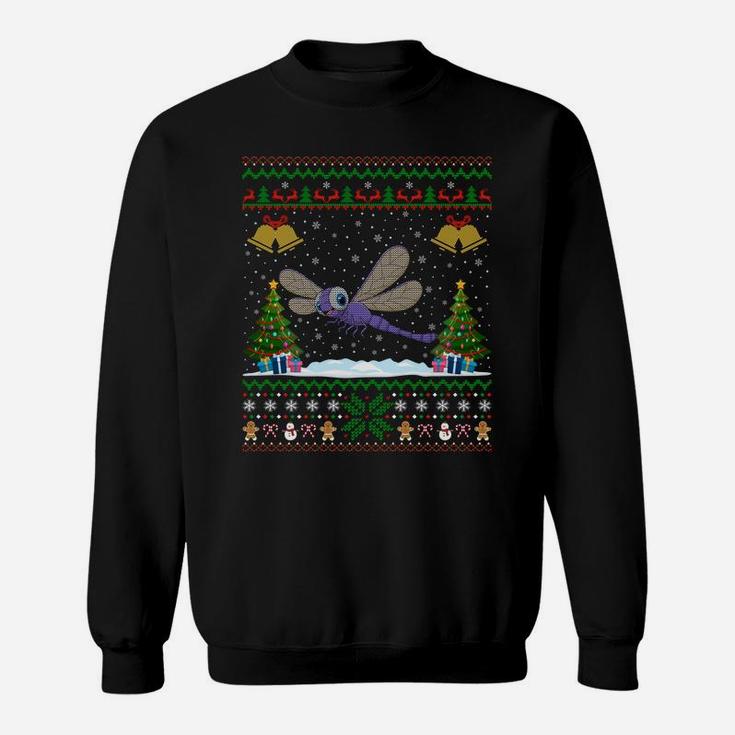 Dragonfly Bird Lover Xmas Gift Ugly Dragonfly Christmas Sweatshirt Sweatshirt