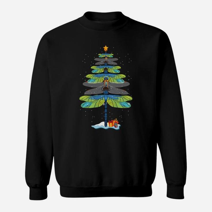 Dragonfly Christmas Tree Christmas Spirit Animal Funny Sweatshirt Sweatshirt