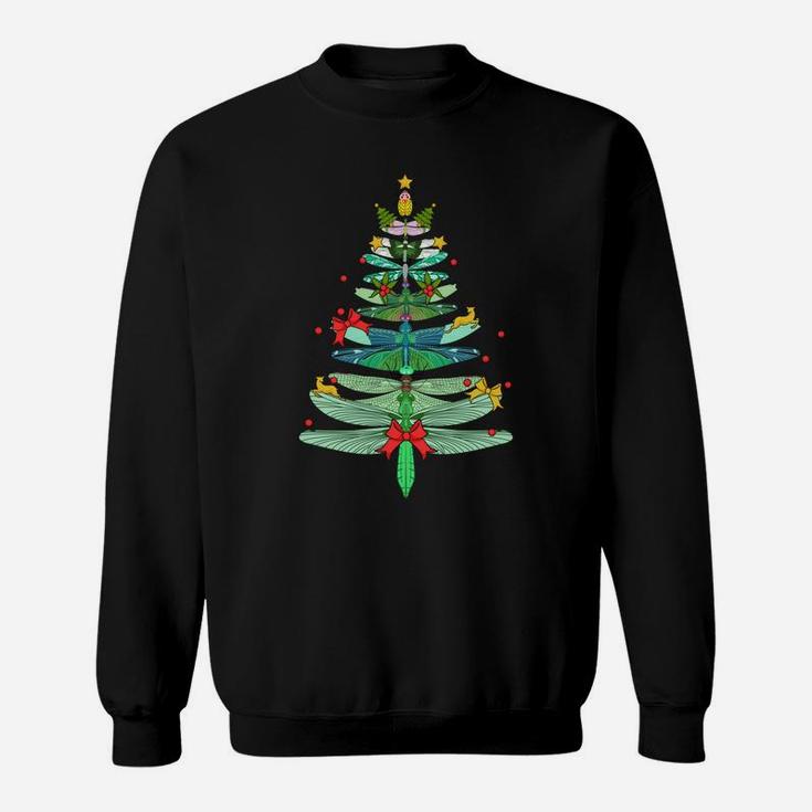 Dragonfly Christmas Tree Shirt Merry Xmas Christmas Tree Sweatshirt Sweatshirt