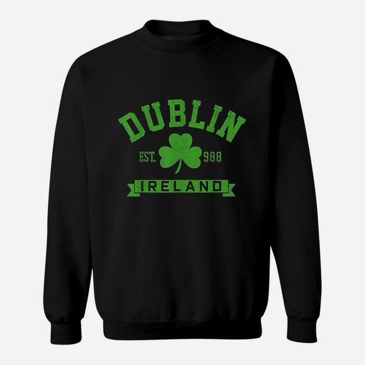 Dublin Ireland Est 988 Clover Leaf Shamrock St Patricks Day Sweatshirt