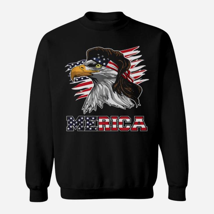 Eagle Mullet American Flag Merica 4Th Of July Sweatshirt