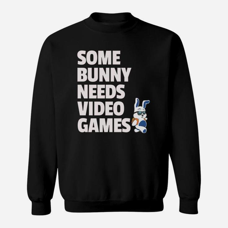 Easter Some Bunny Needs Video Games Boys Girls Kids Sweatshirt