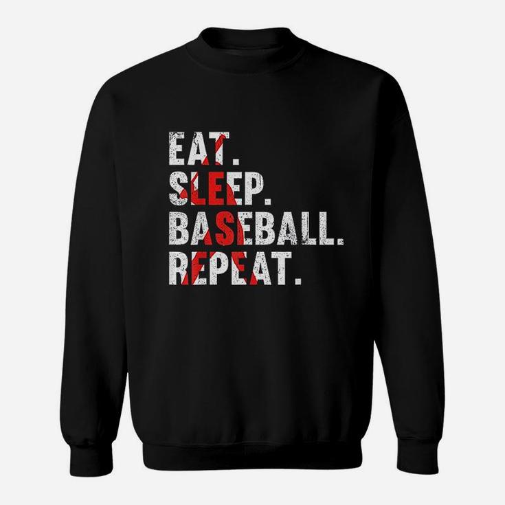 Eat Sleep Baseball Repeat Sweatshirt