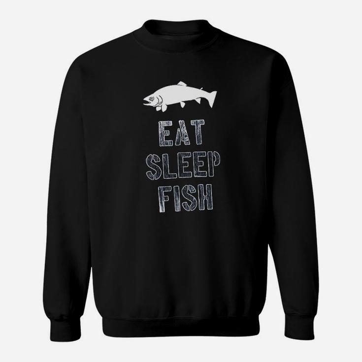Eat Sleep Fish Funny Fishing Lover Gift For Dad Sweatshirt