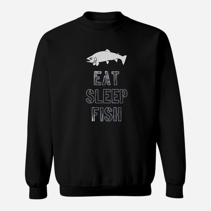 Eat Sleep Fish Funny Fishing Sweatshirt