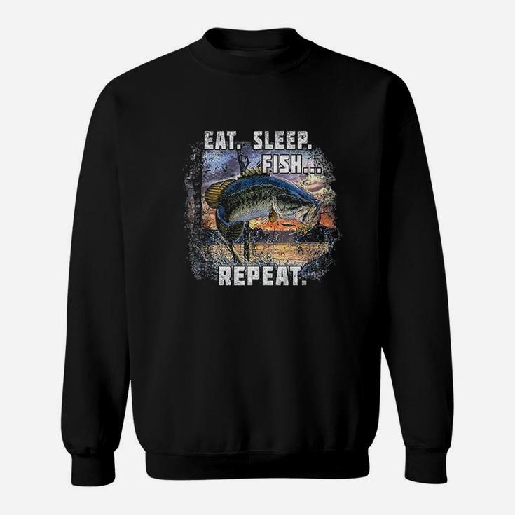 Eat Sleep Fish Repeat Sweatshirt