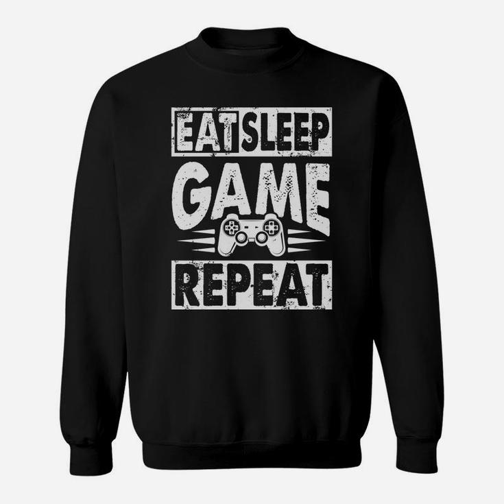 Eat Sleep Game Repeat Christmas Gifts For Boy Girl Gamer Tee Sweatshirt