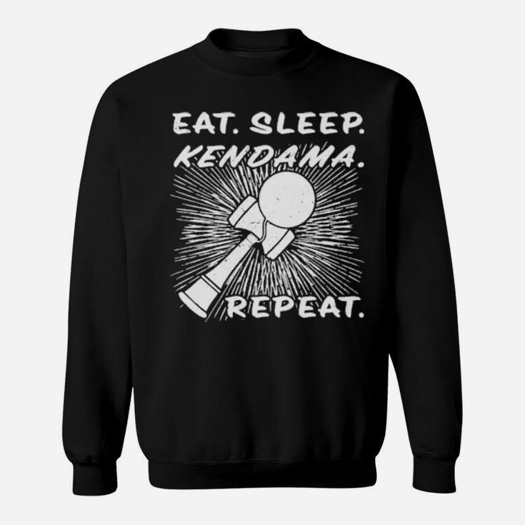 Eat Sleep Kendama Repeat Distressed Sweatshirt