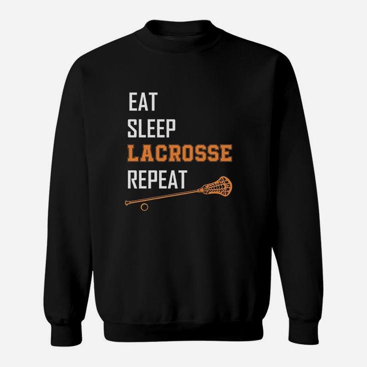 Eat Sleep Lacrosse Repeat Lax Lacrosse Girls Boys Team Sweatshirt