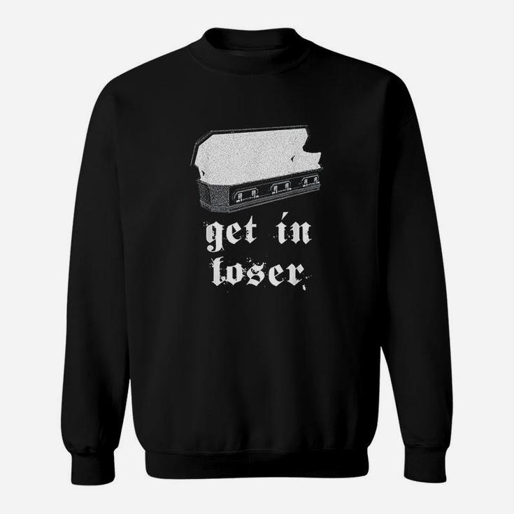 Edgy Gothic Alt Clothing Get In Loser Occult Graphic Sweatshirt