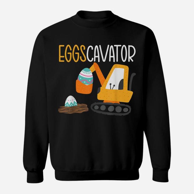 Eggscavator Easter Egg Hunting Excavator Construction Sweatshirt