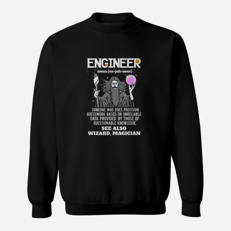 Engineer Funny Mechanical Civil Engineering Wizard Sweatshirt