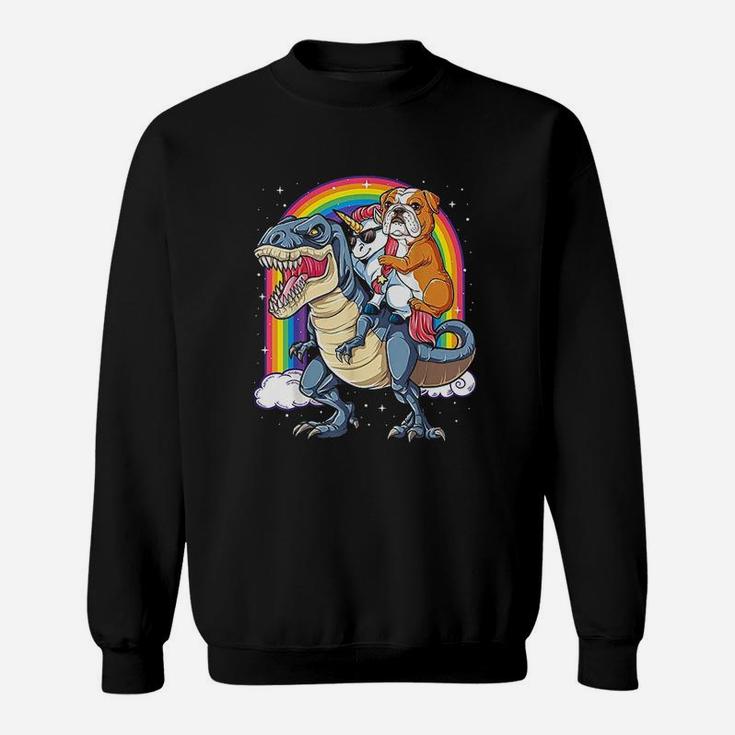 English Bulldog Unicorn Dinosaur Sweatshirt