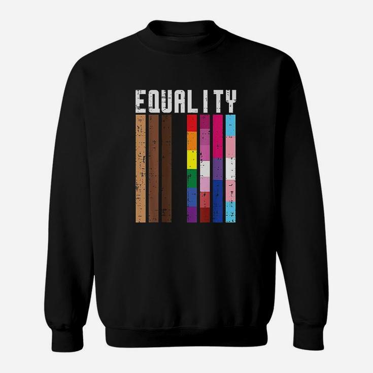 Equality Black Lgbt Pride Rainbow Lesbian Gay Bi Trans Gift Sweatshirt