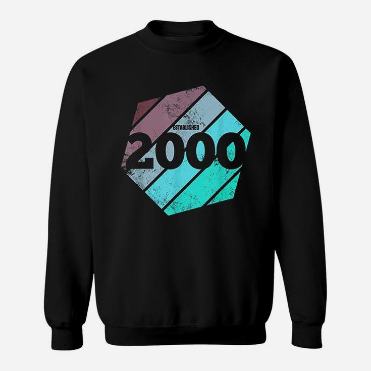 Established 2000 Vintage 21St Birthday Gift Retro Est 2000 Sweatshirt
