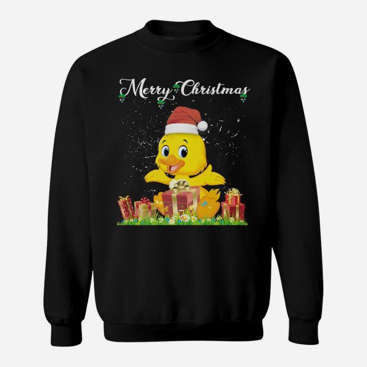 Family Matching Christmas Pajama Duck Lover Santa Xmas Gift Sweatshirt