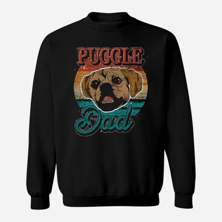 Fathers Day Dog Lover Dog Owner Puggle Dad Pet Retro Puggle Sweatshirt Sweatshirt