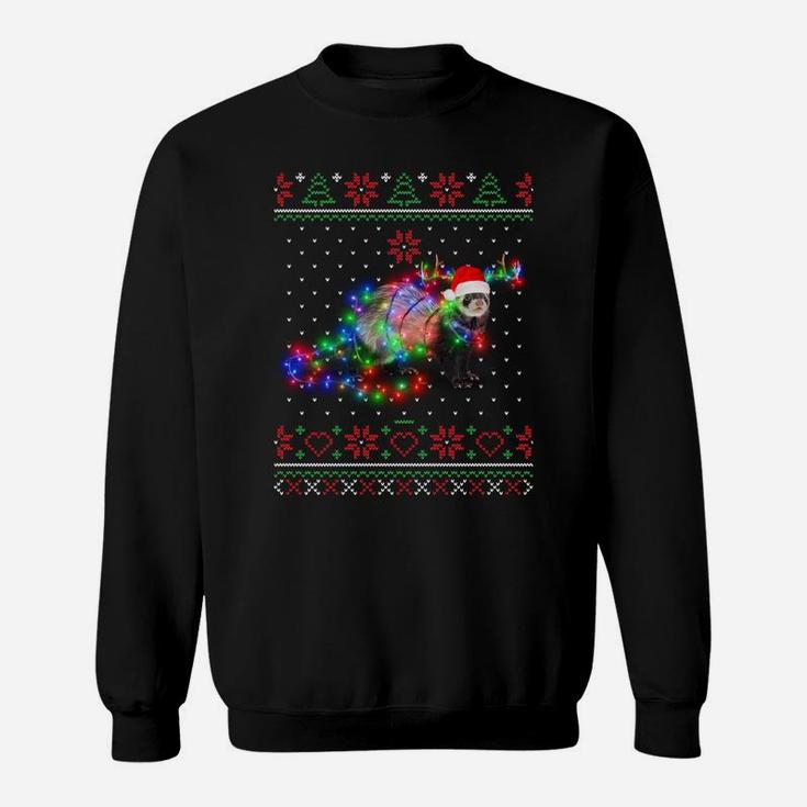 Ferrets Animal Ugly Sweater Christmas Puppy Animal Lover Sweatshirt Sweatshirt
