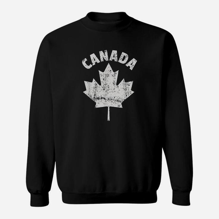 Flag Of Canada Fathers Day Canadian Leaf Vintage Sweatshirt