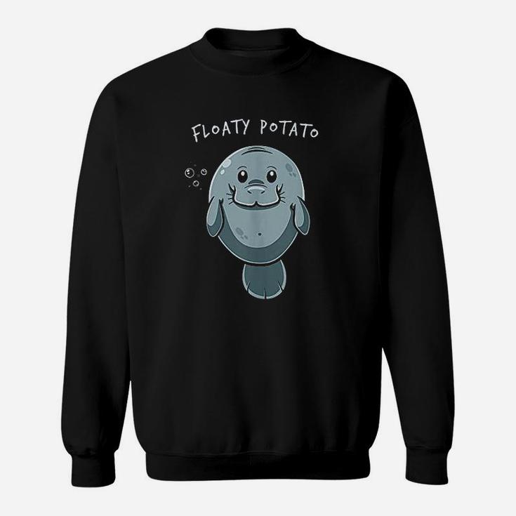 Floaty Potato Manatee Chubby Mermaid Sea Cow Animal Gift Sweatshirt