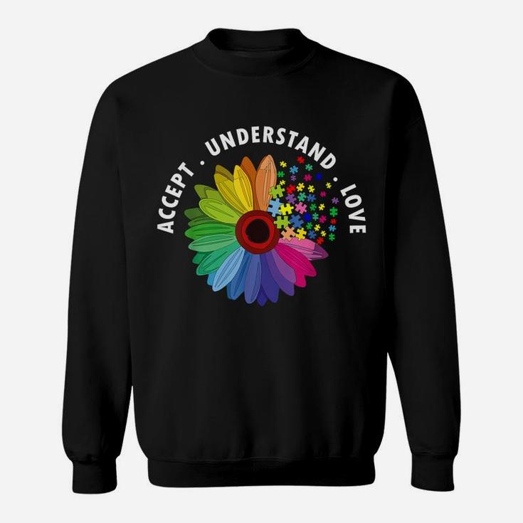 Floral Autism Awareness Daisy Flower For Men Women Kids Sweatshirt