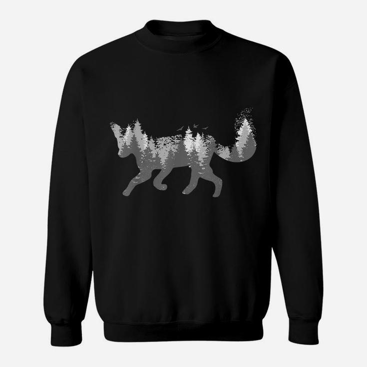 Fox Forest Nature Outdoor Hiking Camping Hunting Gift Sweatshirt