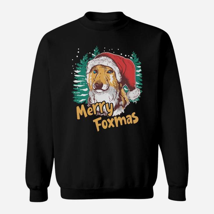 Fox Santa Merry Foxmas Christmas Xmas Family Holidays Gift Sweatshirt Sweatshirt