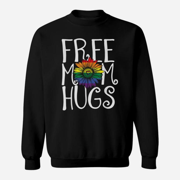 Free Mom Hugs Lgbt Gay Pride Rainbow Daisy Flower Sweatshirt