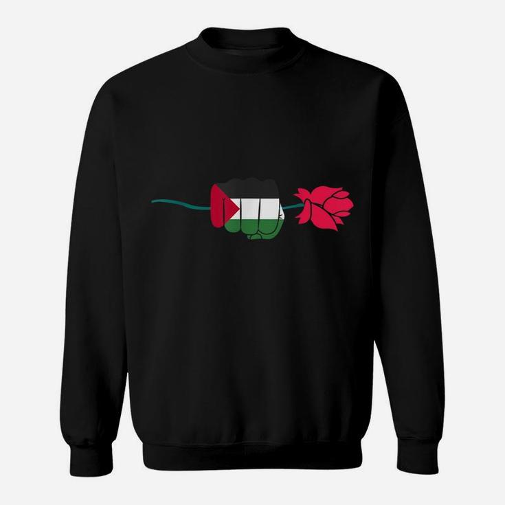 Free Palestine Palestine Flag Flower Sweatshirt