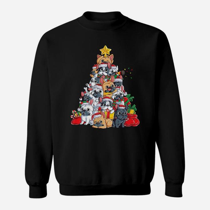 French Bulldog Christmas Tree Dog Santa Xmas Gifts Boys Kids Sweatshirt