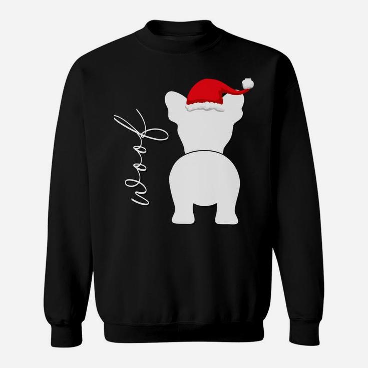French Bulldog Frenchie Dog Christmas Santa Claus Hat Sweatshirt