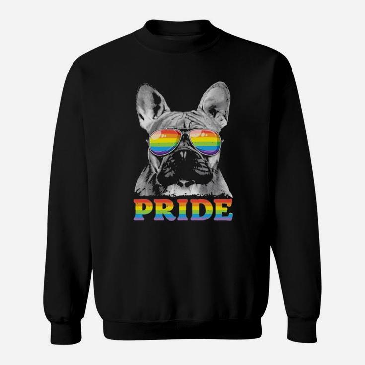 French Bulldog Gay Pride Lgbt Rainbow Flag Sweatshirt