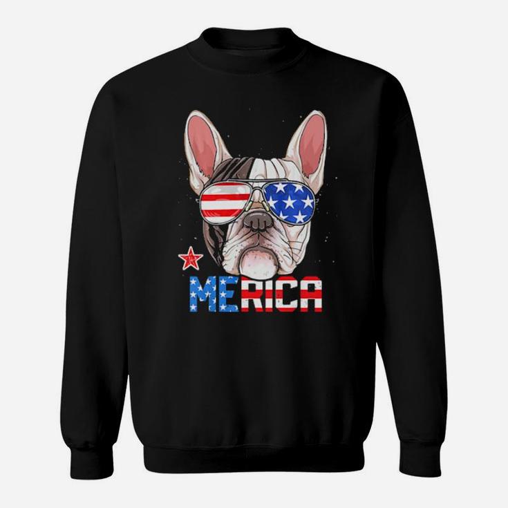 French Bulldog Merica 4Th Of July Men Boys Dog Puppy Sweatshirt